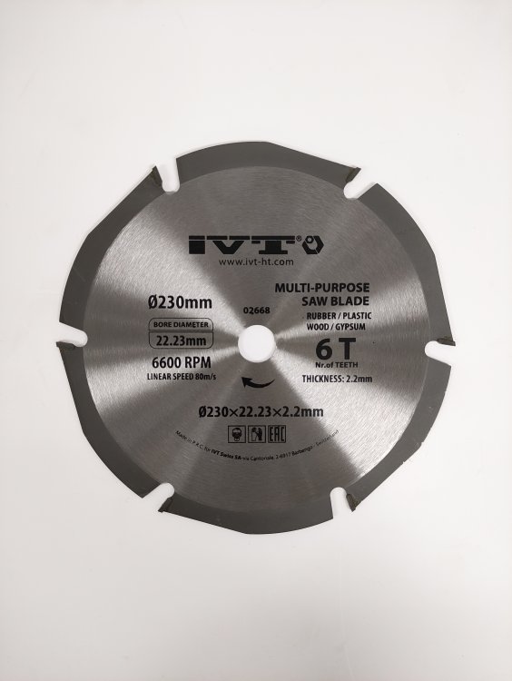 Изображение товара Многофункциональный пильный диск 6T/230 mm